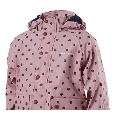Wings Fleece-Lined Rain Jacket Pink