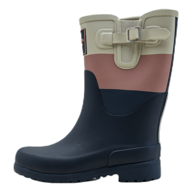 Junior June Rubber Boot Blue/Pink/Grey