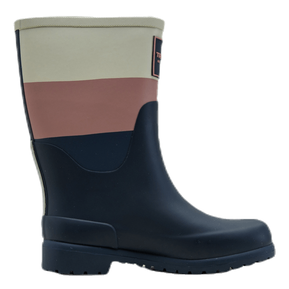 Junior June Rubber Boot Blue/Pink/Grey