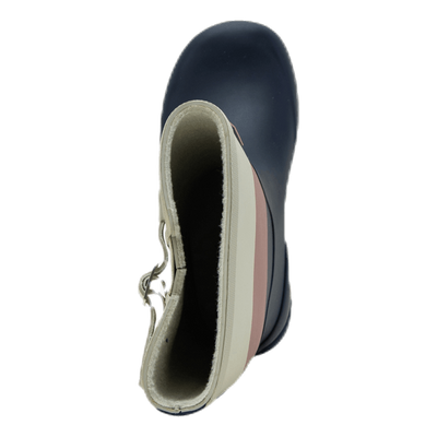 Junior June Rubber Boot Blue/Pink/Grey
