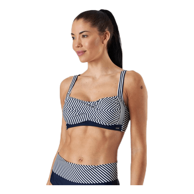 Brighton Twisted Soft Bra Blue/White