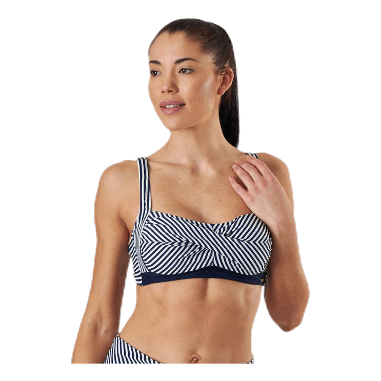 Brighton Twisted Soft Bra Blue/White