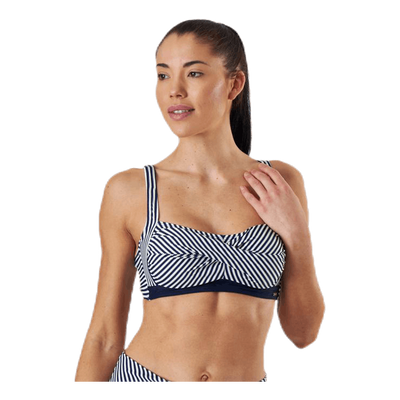 Brighton Twisted Soft Bra Blue/White