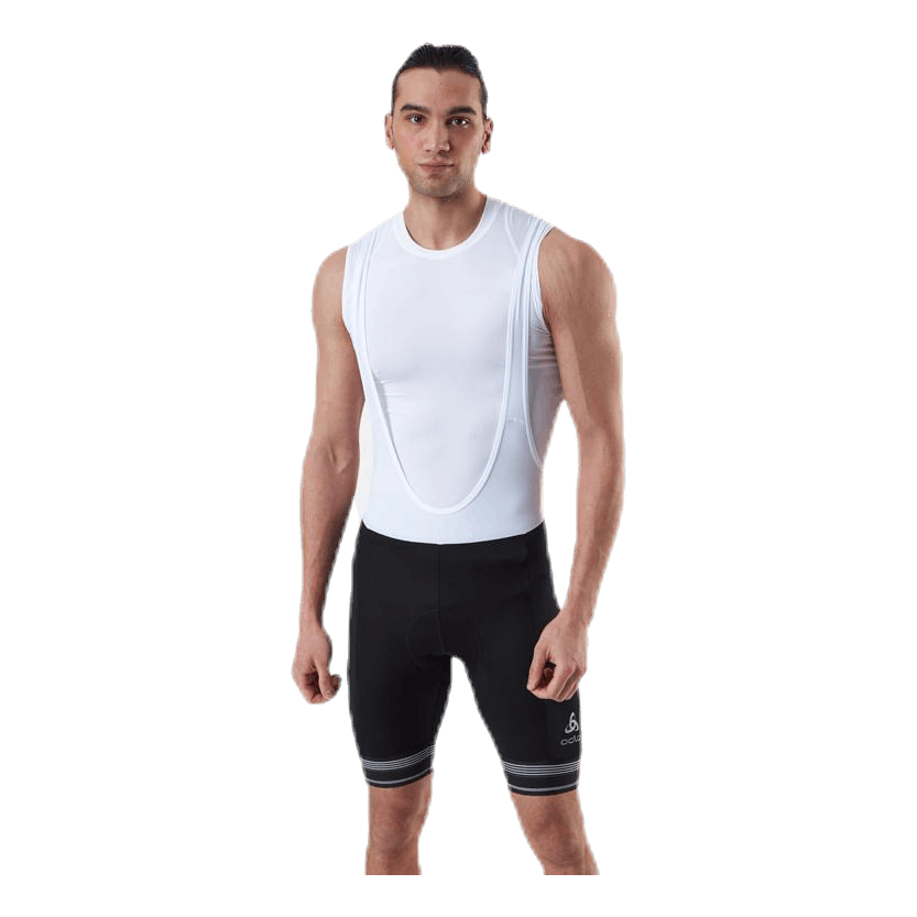 Fujin Tights Short Suspenders Bib White/Black