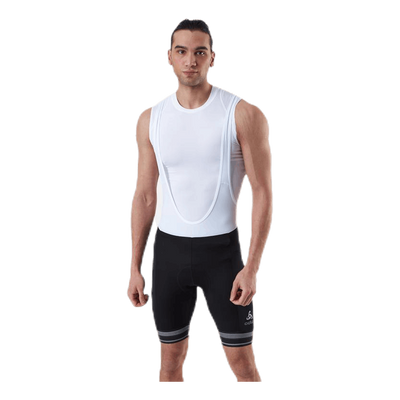 Fujin Tights Short Suspenders Bib White/Black