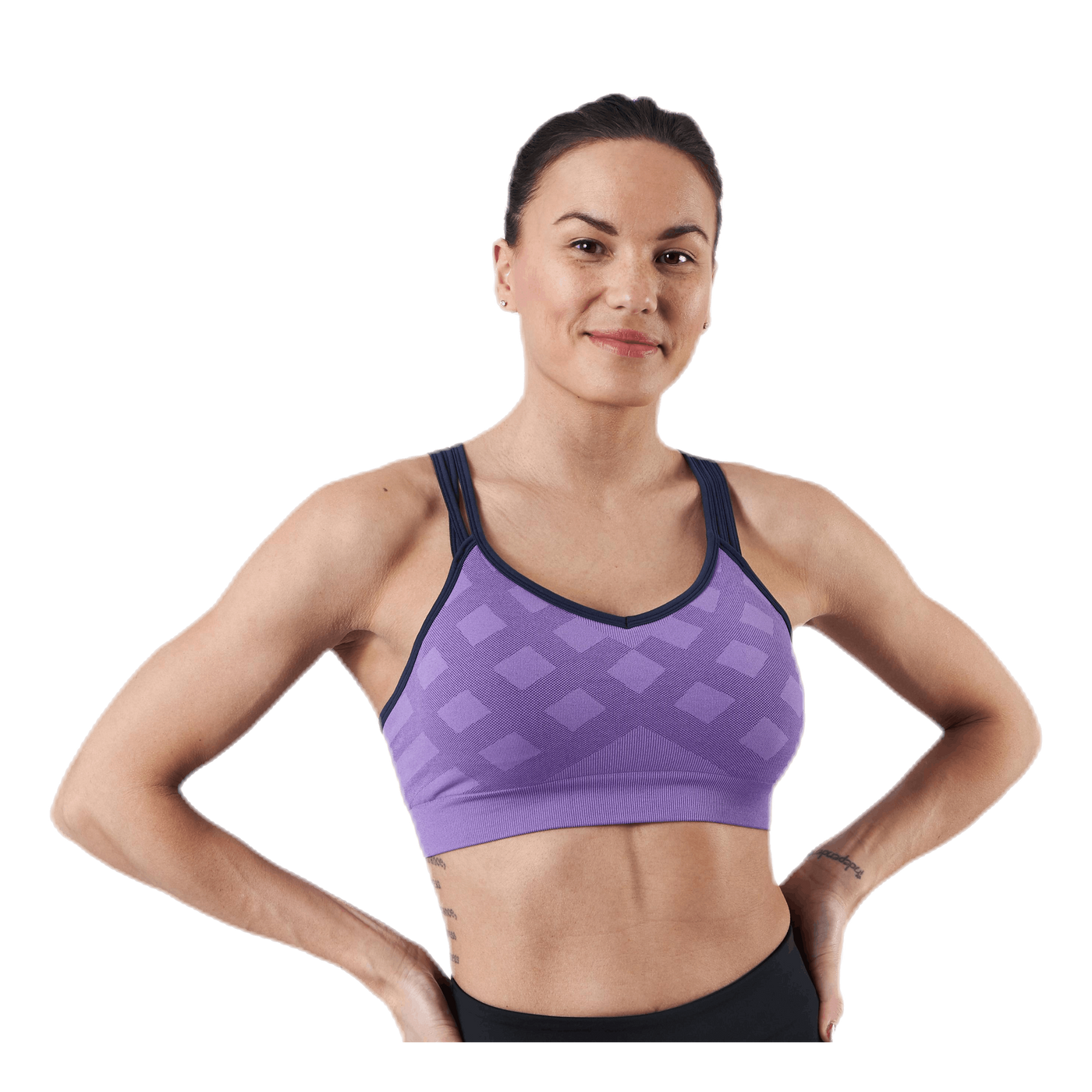 Merino Seamless Strappy Bra Purple