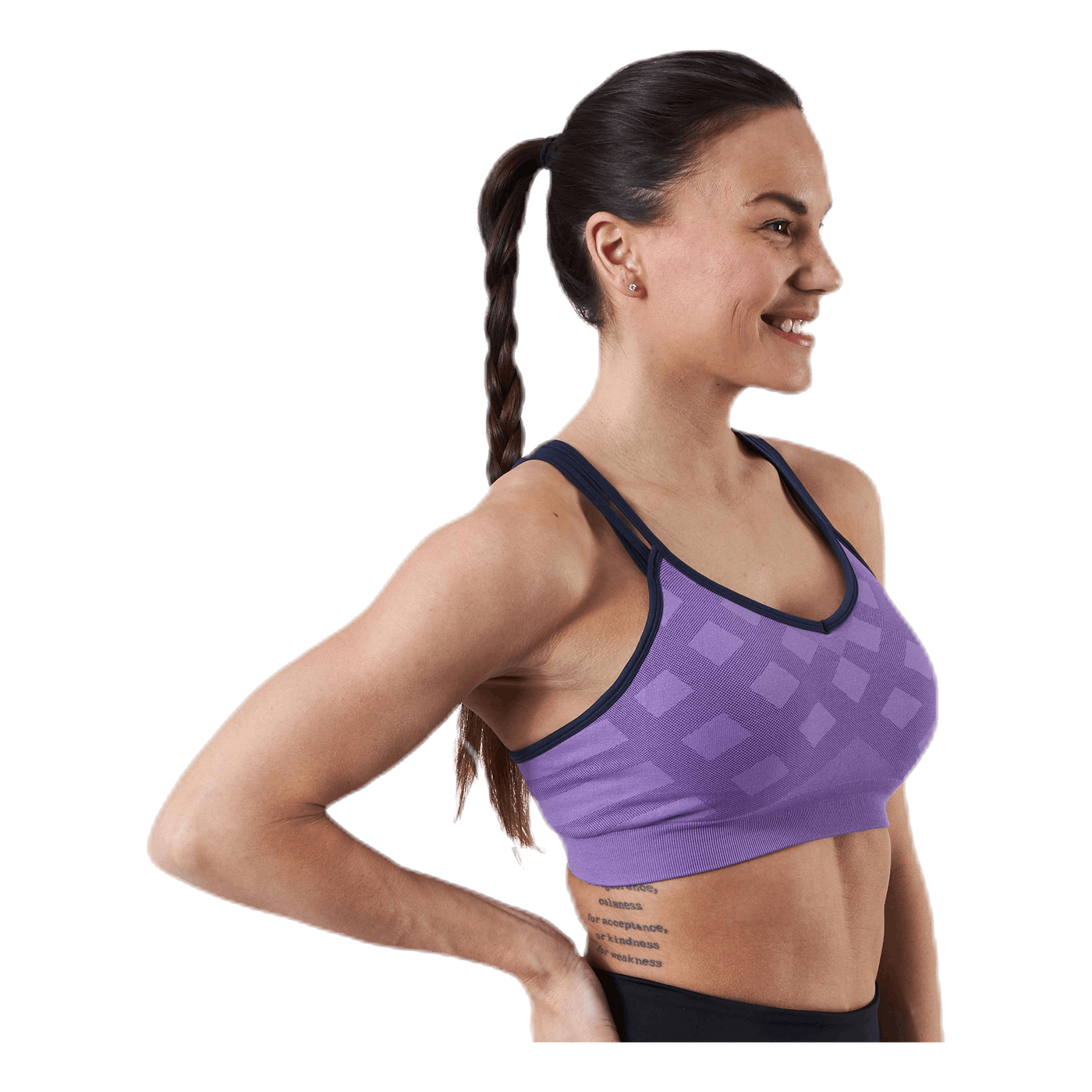 Merino Seamless Strappy Bra Purple