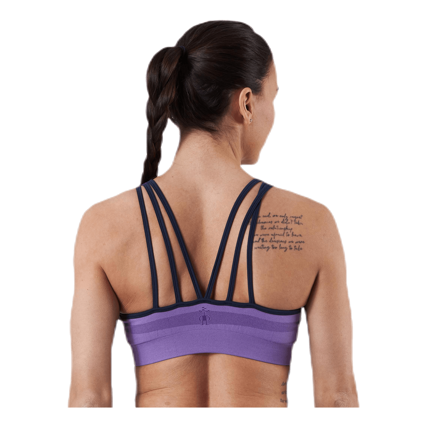 Merino Seamless Strappy Bra Purple