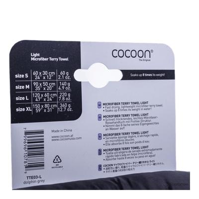 Microfiber Terry Towel Light L Grey