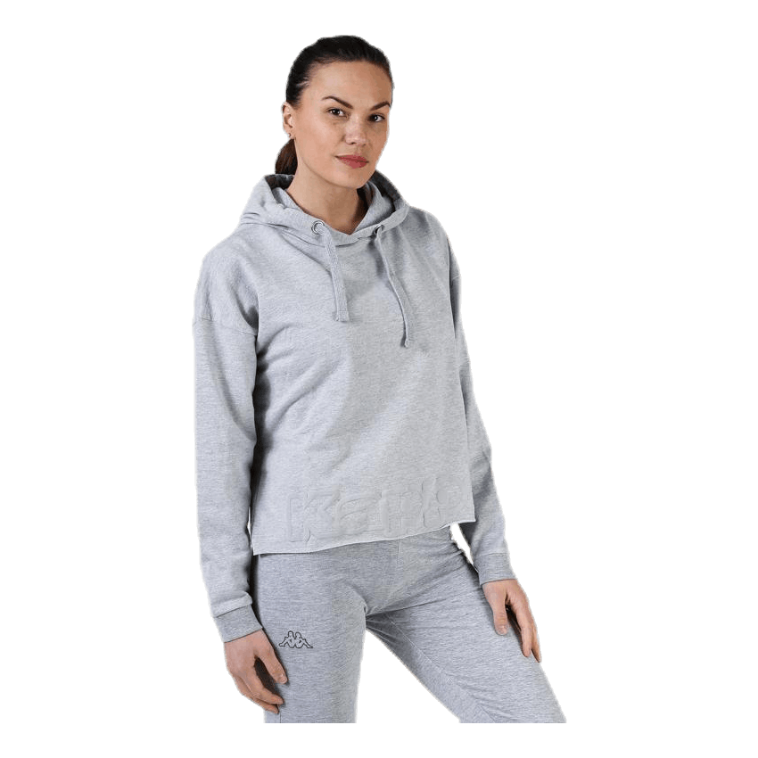 Sweat Hood, Logo Biba Grey