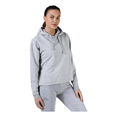 Sweat Hood, Logo Biba Grey