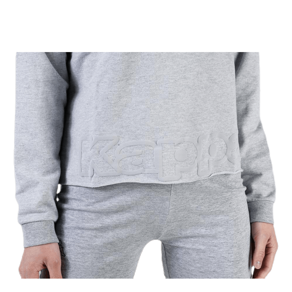 Sweat Hood, Logo Biba Grey