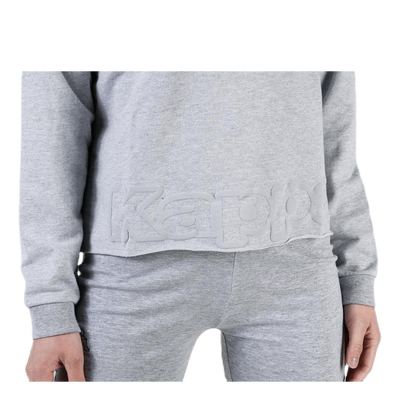 Sweat Hood, Logo Biba Grey