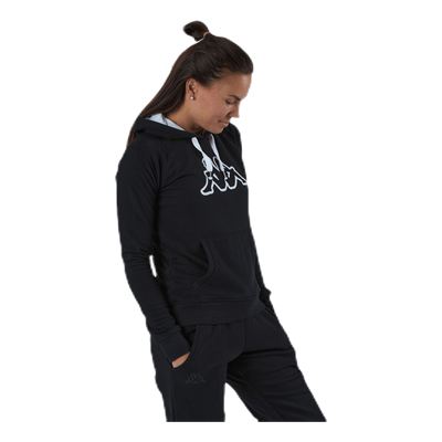 Lady Sweat Hood, Logo Zeleril White/Black