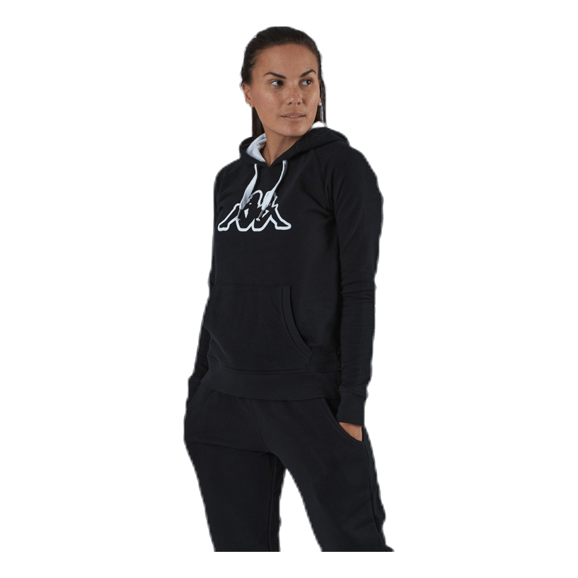 Lady Sweat Hood, Logo Zeleril White/Black