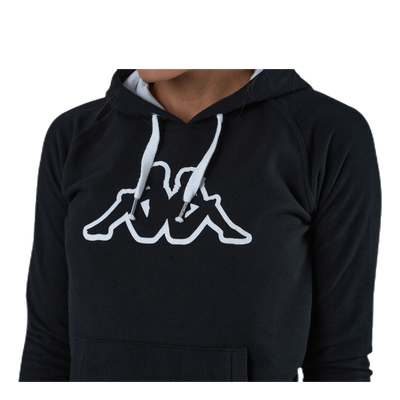 Lady Sweat Hood, Logo Zeleril White/Black