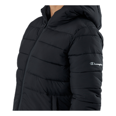 Hooded Polyfilled Jacket Black