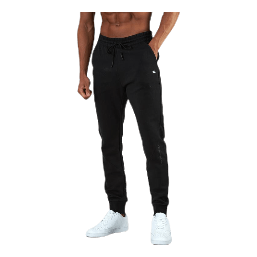 Rib Cuff Pants Black