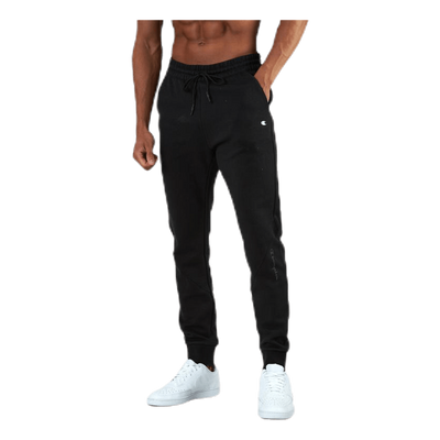 Rib Cuff Pants Black