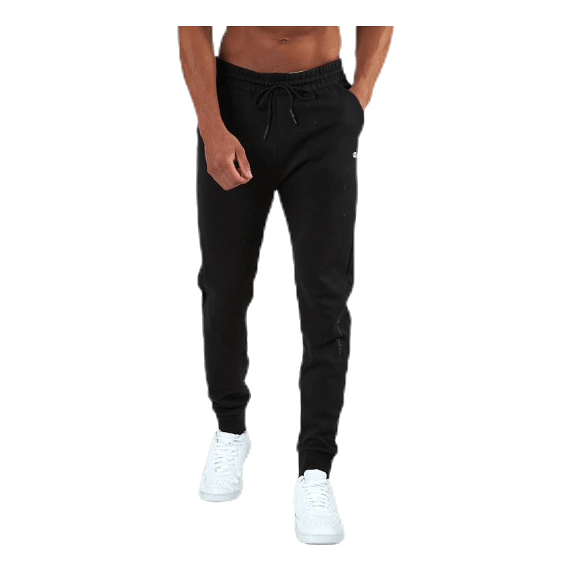 Rib Cuff Pants Black