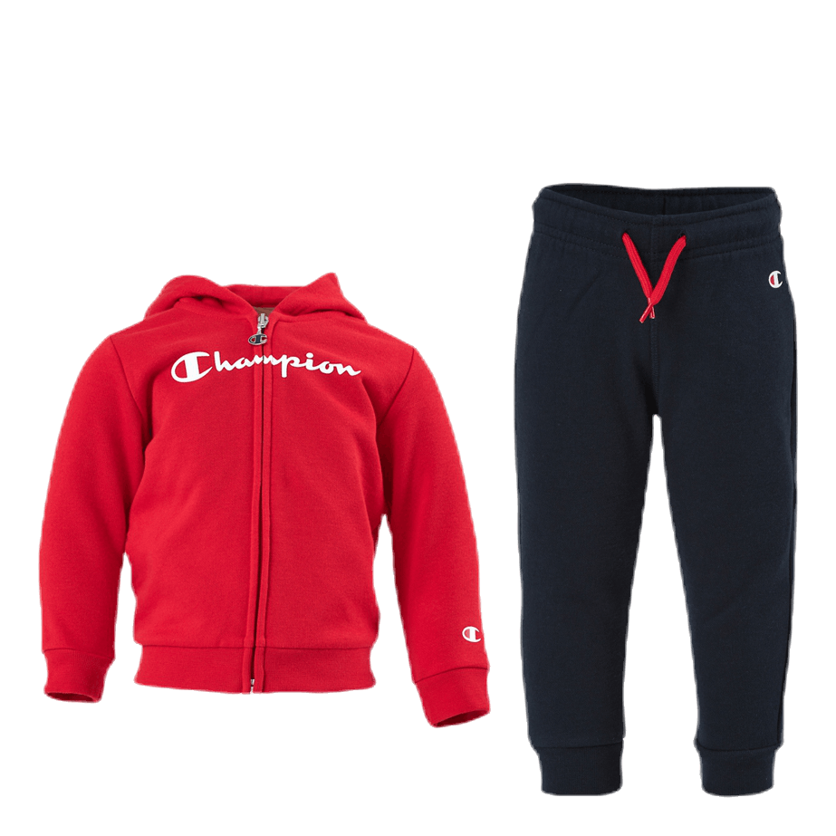 Hooded Full Zip Suit Junior Red