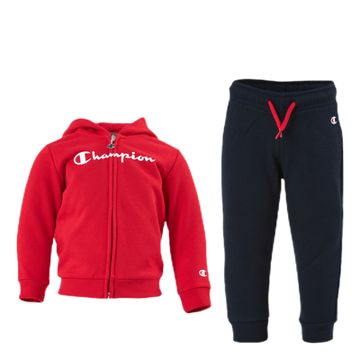 Hooded Full Zip Suit Junior Red