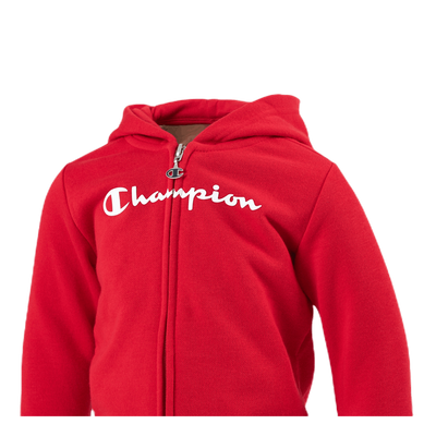 Hooded Full Zip Suit Junior Red