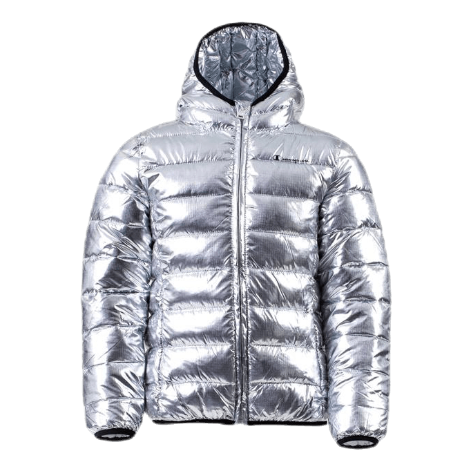 Girls Hooded Jacket Silver