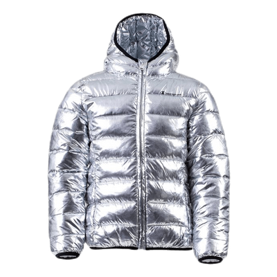 Girls Hooded Jacket Silver