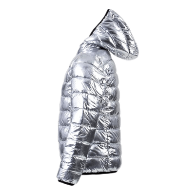Girls Hooded Jacket Silver