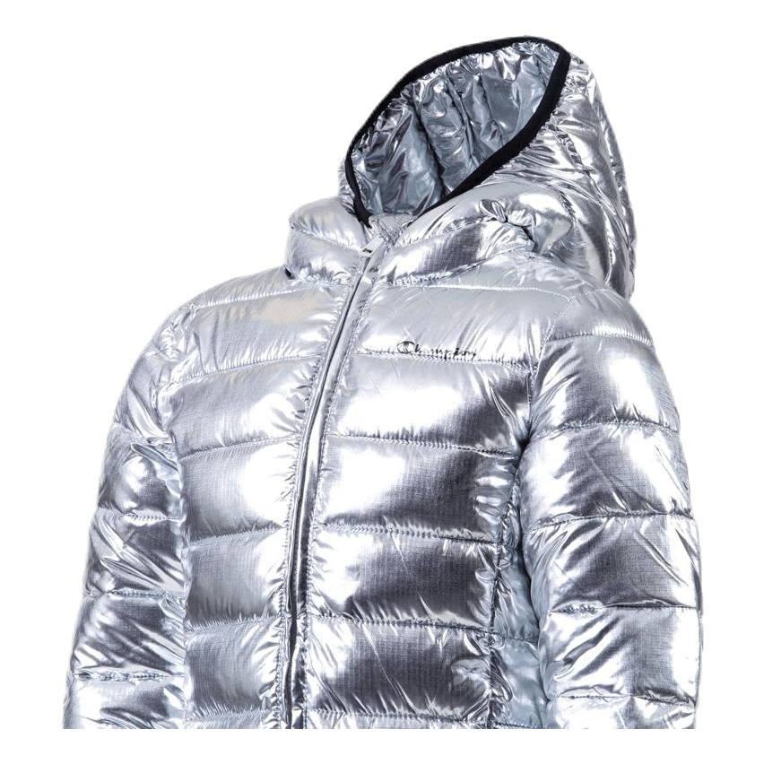 Girls Hooded Jacket Silver