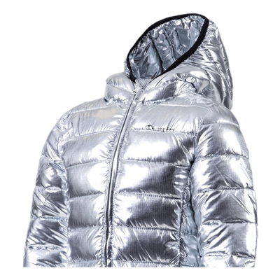 Girls Hooded Jacket Silver