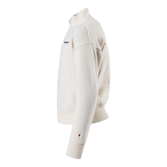 Girls Half Zip Sweatshirt White