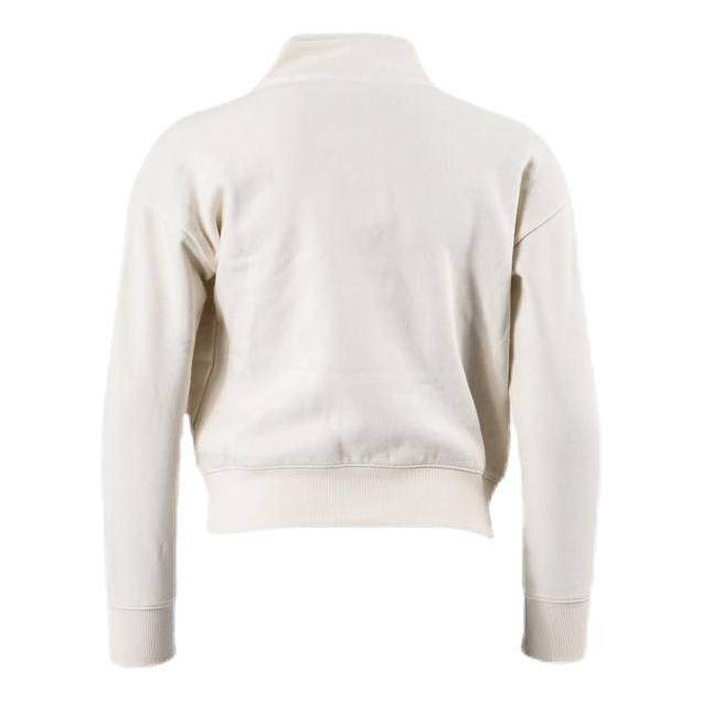 Girls Half Zip Sweatshirt White