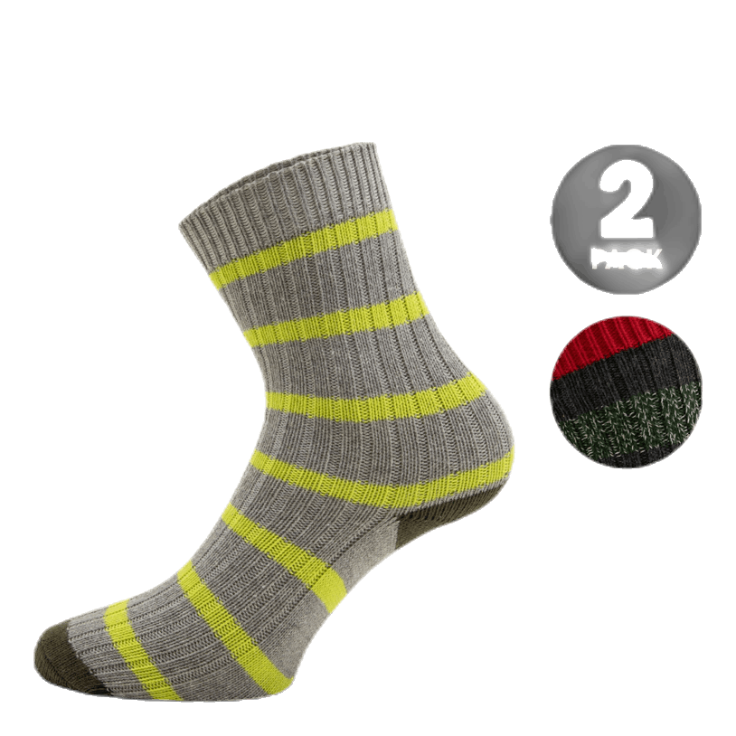 2-Pack Basic Socks - Mario Green