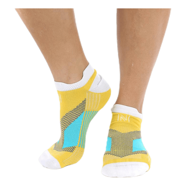 Mirenda Thin Running Sock Low-cut White/Yellow