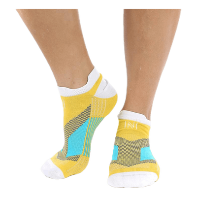 Mirenda Thin Running Sock Low-cut White/Yellow