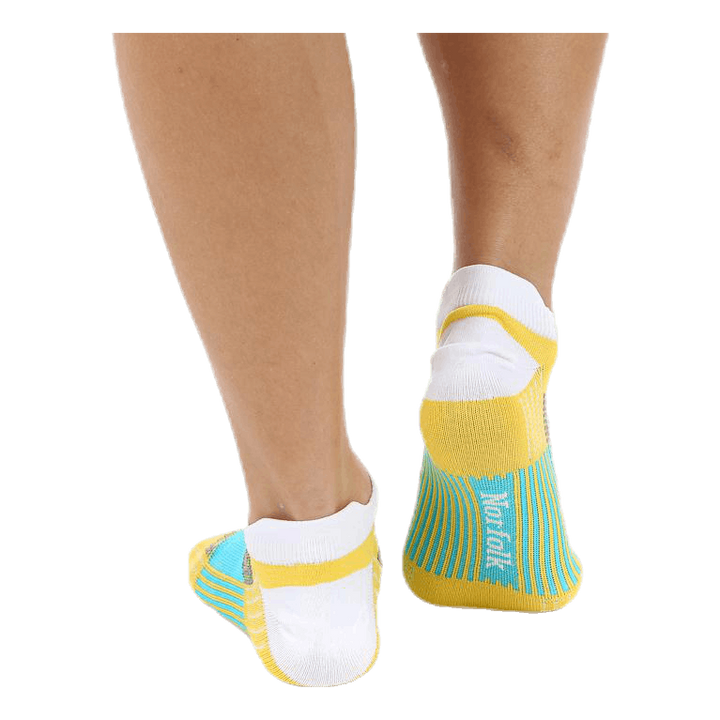 Mirenda Thin Running Sock Low-cut White/Yellow