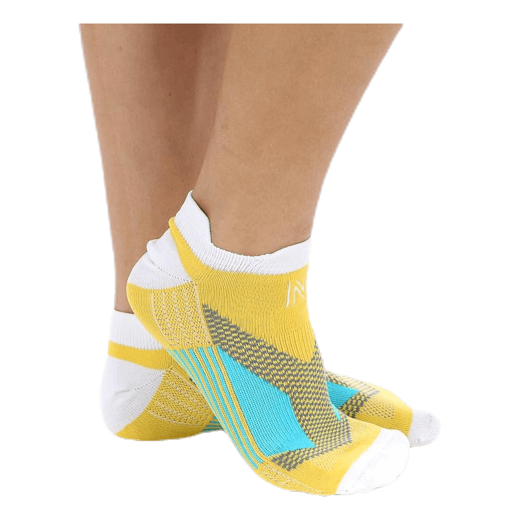 Mirenda Thin Running Sock Low-cut White/Yellow