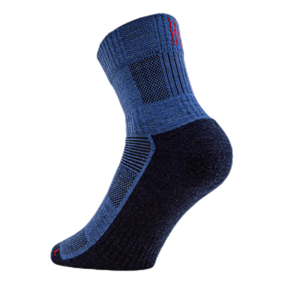 Leonardo Qtr - 2-pack Merino Wool Quarter Length Walking Socks Blue