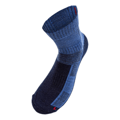 Leonardo Qtr - 2-pack Merino Wool Quarter Length Walking Socks Blue