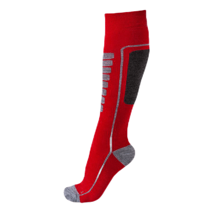 Courchevel - Ski and Snowboarding Socks w Merino Wool Red