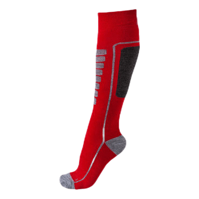 Courchevel - Ski and Snowboarding Socks w Merino Wool Red