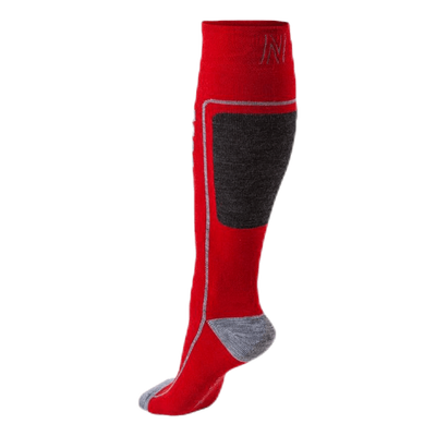 Courchevel - Ski and Snowboarding Socks w Merino Wool Red