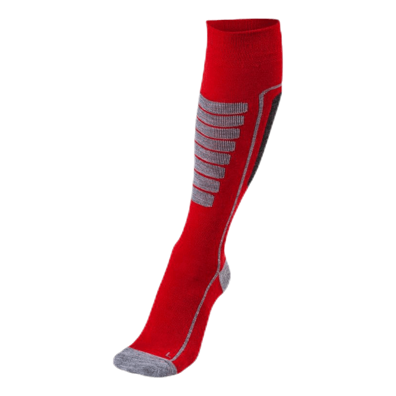 Courchevel - Ski and Snowboarding Socks w Merino Wool Red