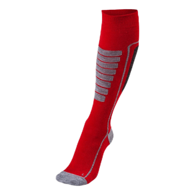 Courchevel - Ski and Snowboarding Socks w Merino Wool Red