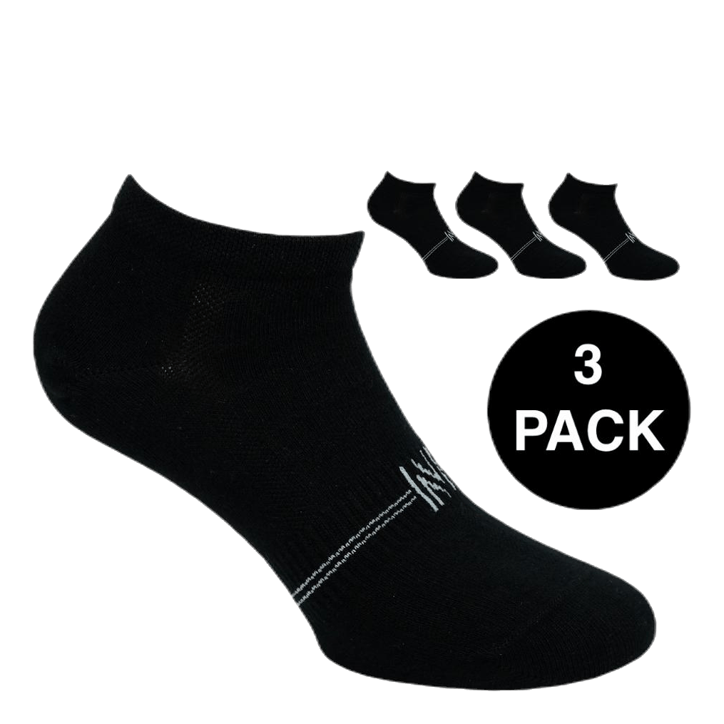 Fresh- 3-Pack Cotton Low Cut Training Socks Black