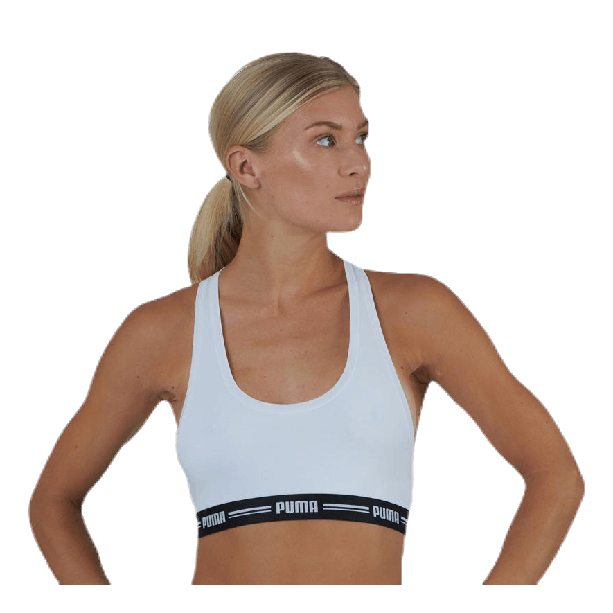 Iconic Racer Back Top White