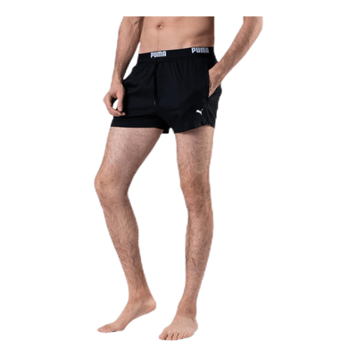 Logo Short Length Swim Shorts Black