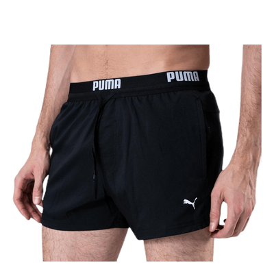 Logo Short Length Swim Shorts Black